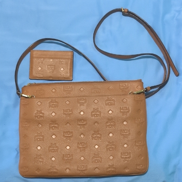 MCM Brown Crossbody Bag with Card Holder